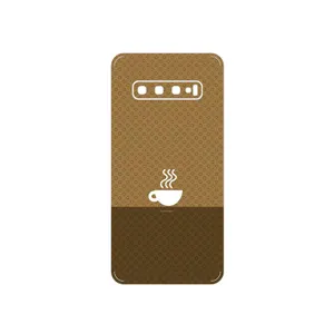 MAHOOT Minimal Cup of Coffee Icon Cover Sticker for Samsung Galaxy S10