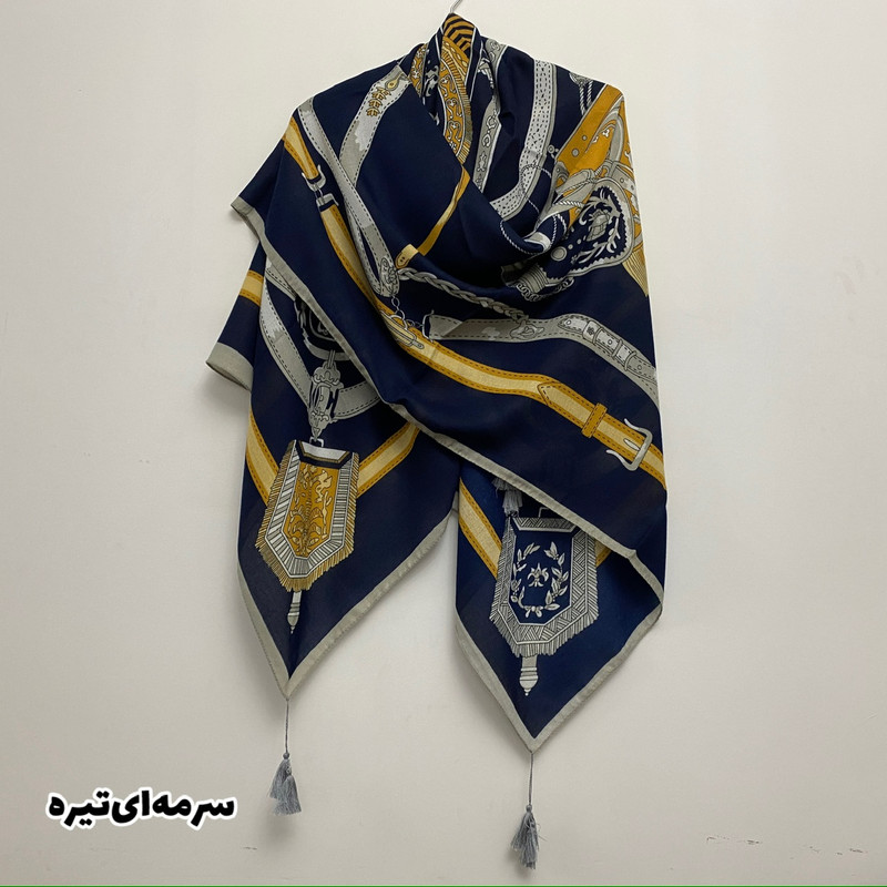 روسری زنانه مدل نخ پنبه بهاره منگوله دار کد SIA5