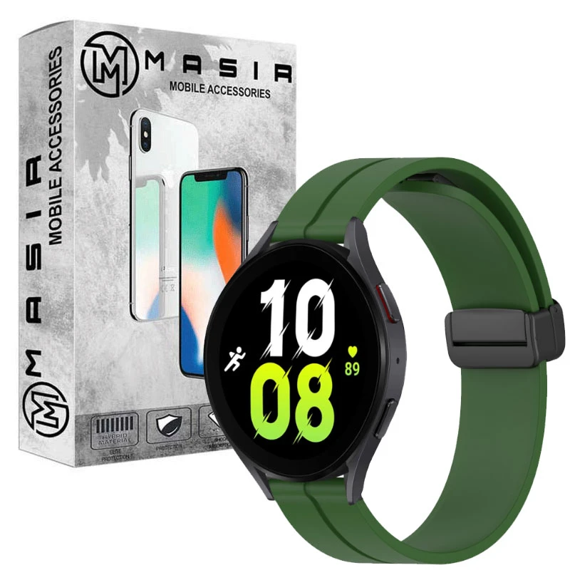 بند مسیر مدل Silicone Magnetic مناسب برای ساعت هوشمند سامسونگ Galaxy Watch 5 44mm