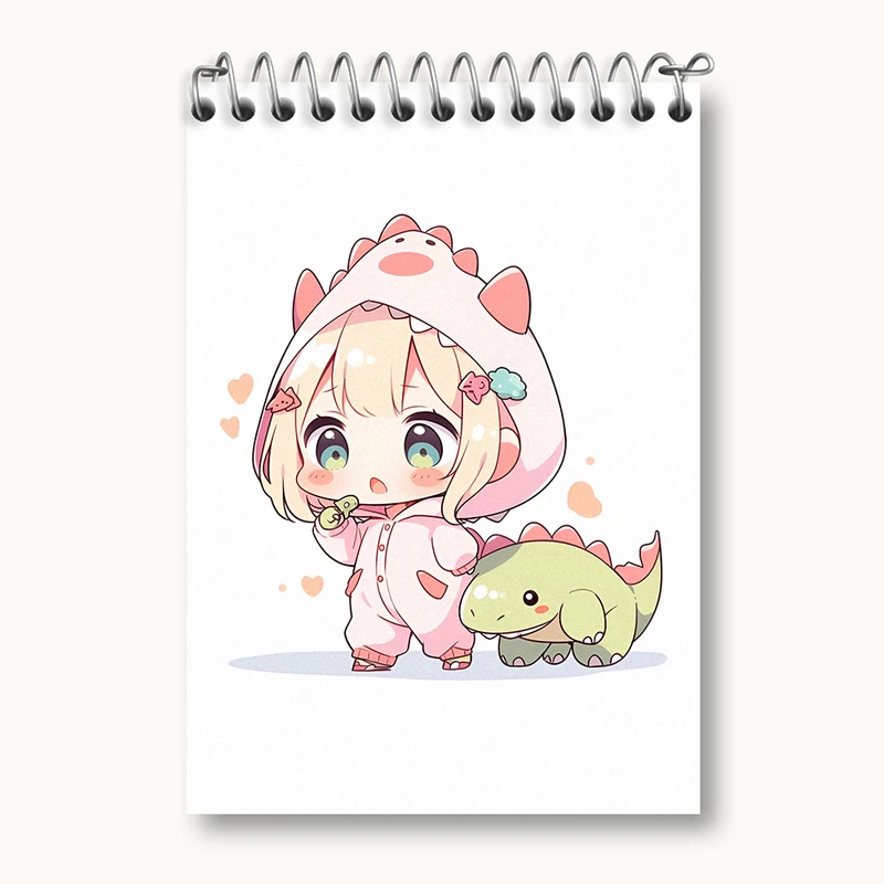 دفتر یادداشت 50 برگ خندالو طرح دخترانه کیوت کد N2090