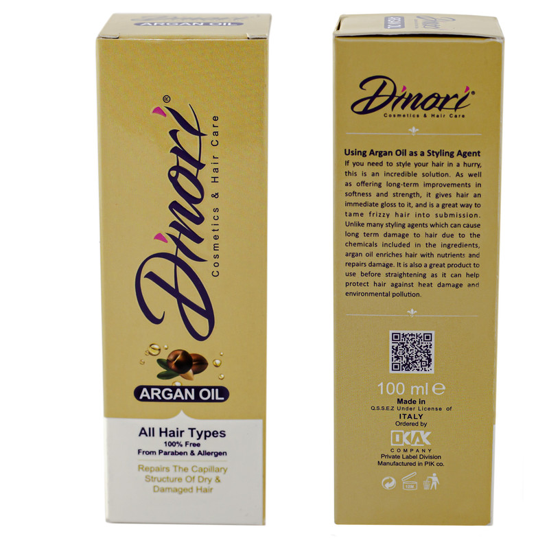 روغن مو دینوری مدل Argan oil حجم 100 میلی لیتر