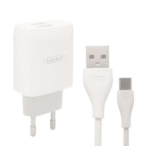 شارژر دیواری ارلدام مدل ES 196 FAST به همراه کابل تبدیل USB-C