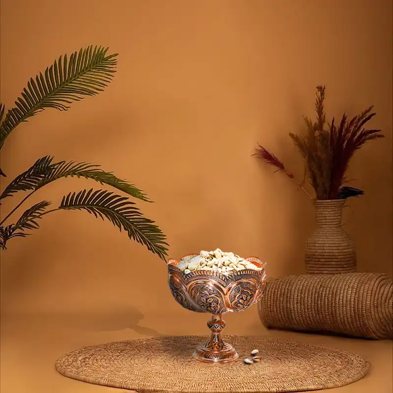 آجیل خوری قلمزنی مدل هشتگرد کد 20p20-2f4