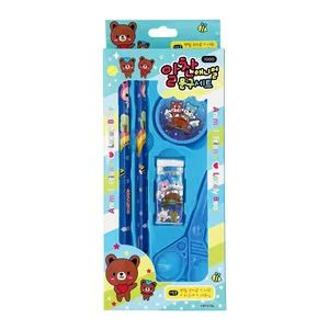 بسته لوازم تحریر مدل HB-888 طرح خرس بسته 5 عددی