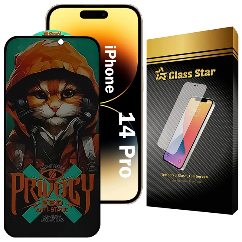 محافظ صفحه نمایش گلس استار مدل CATPRVS مناسب برای گوشی موبایل اپل iPhone 14 Pro