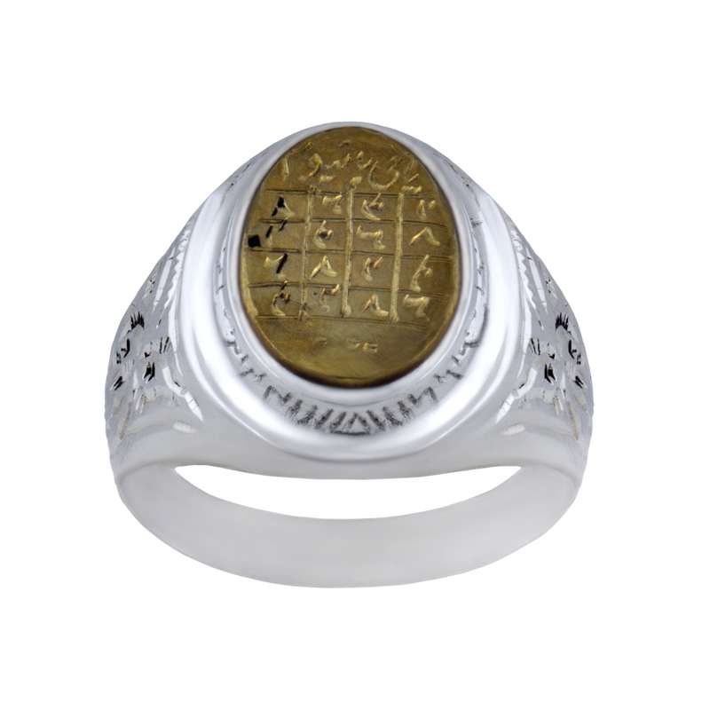 انگشتر نقره مردانه مدل حرز کد AM_019