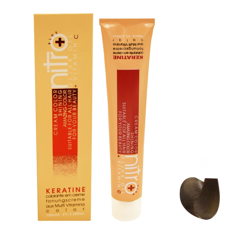 رنگ مو نیترو سری Keratine شماره 505 حجم 100 میلی لیتر رنگ قهوه ای شکلاتی طبیعی روشن