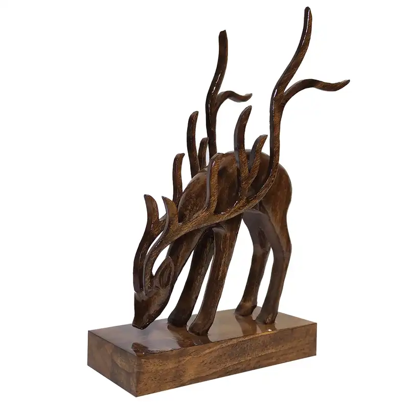 مجسمه چوبی طرح غزال مدل 40229