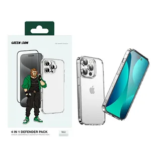 محافظ صفحه نمایش گرین لاین مدل 4in1 DF Pack  مناسب برای گوشی موبایل اپل iPhone 16 Pro