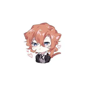 استیکر لپ تاپ و موبایل مدل انیمه طرح سگ‌های ولگرد بانگو چویا ناکاهارا Bungo Stray Dogs Chuya Nakahara کد 3098