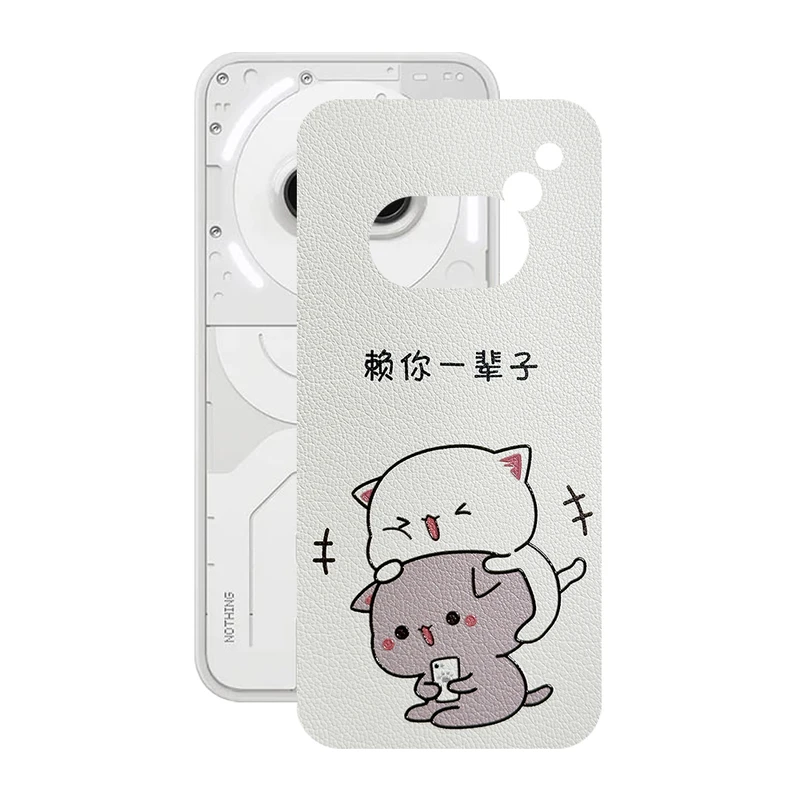 برچسب پوششی ریمکس مدل Leth طرح گربه موچی مناسب برای گوشی موبایل ناتینگ فون (2a)