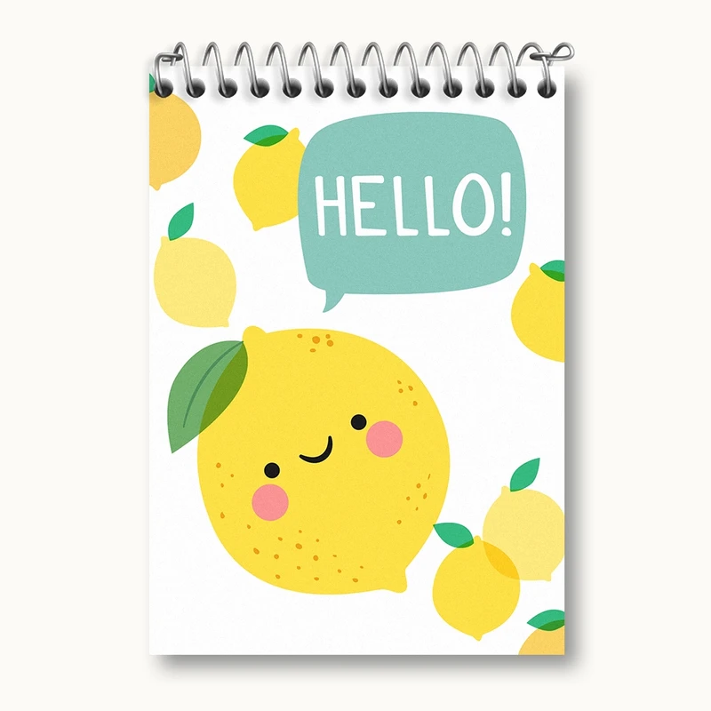 دفتر یادداشت 50 برگ خندالو مدل لیمو بامزه و کیوت کد N106