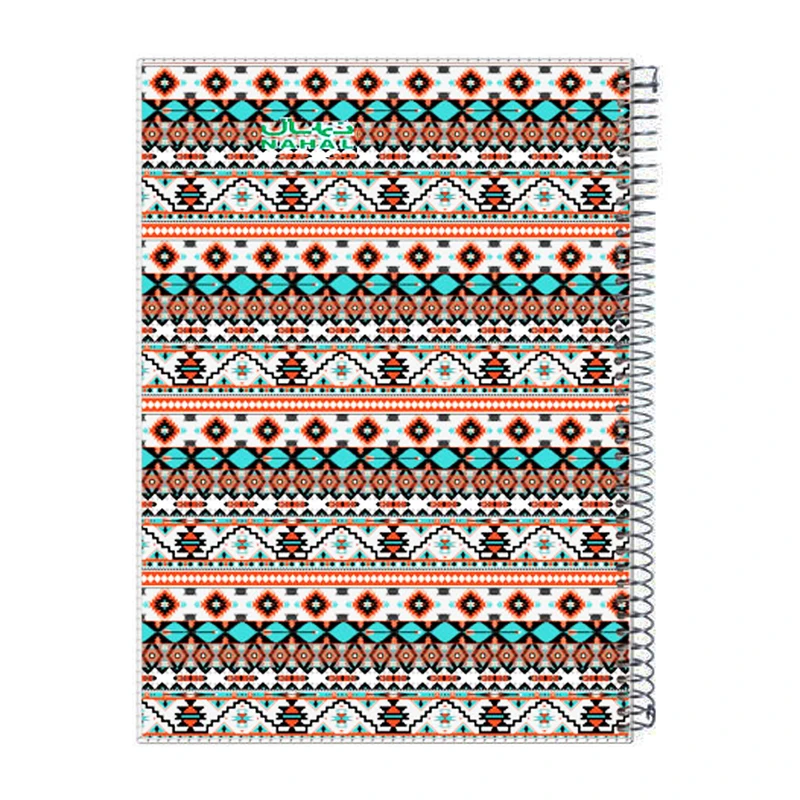 دفتر مشق 100 برگ نهال طرح TRADITIONAL مدل A04 جلد دار کد 1172