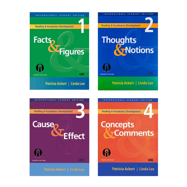 کتاب Reading And Vocabulary Development اثر Patricia Ackert And Linda Lee انتشارات الوندپویان چهار جلدی