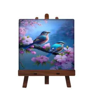 کاشی مبین ایده مدل گل و مرغ ch10 کد 1567 به همراه پایه