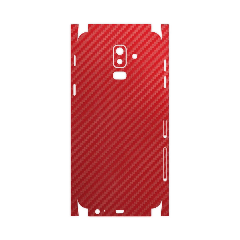 برچسب پوششی ماهوت مدل Red-Fiber-FullSkin مناسب برای گوشی موبایل سامسونگ Galaxy J8