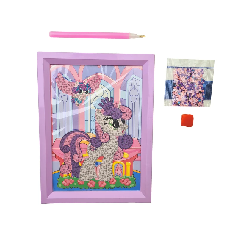 بازی آموزشی مدل ساخت تابلو نقاشی الماسی طرح پونی کد A168-C-4