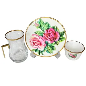 سرویس چای خوری 18 پارچه تویگار مدل Rose White