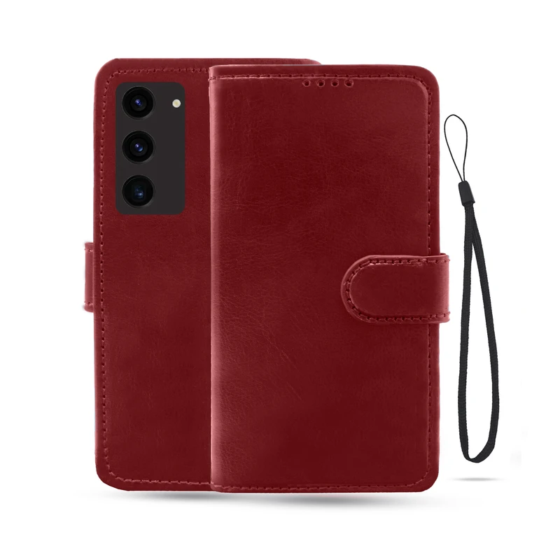 کیف کلاسوری لئون مدل Kiif مناسب برای گوشی موبایل سامسونگ Galaxy S21 FE به همراه بند آویز