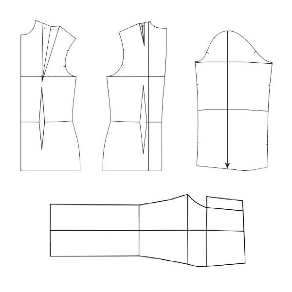 الگو خیاطی پایه بالاتنه و آستین و شلوار زنانه متد ترک سایز 36 تا 52 مدل استانبول بسته 18 عددی
