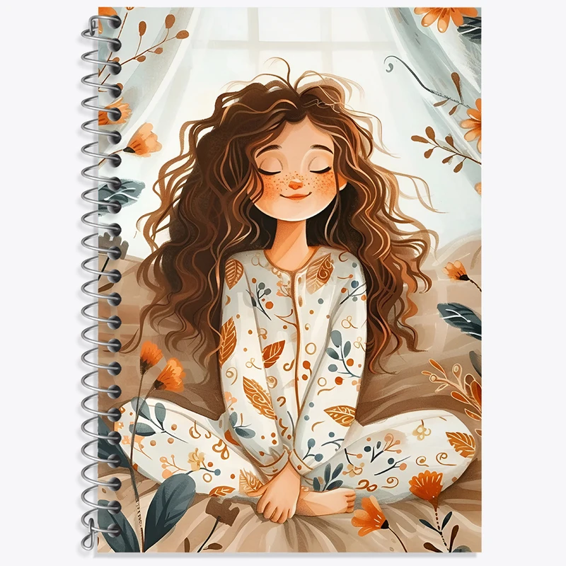 دفتر زبان 50 برگ خندالو مدل سه خط طرح مدیتیشن (Meditation) کد N2993