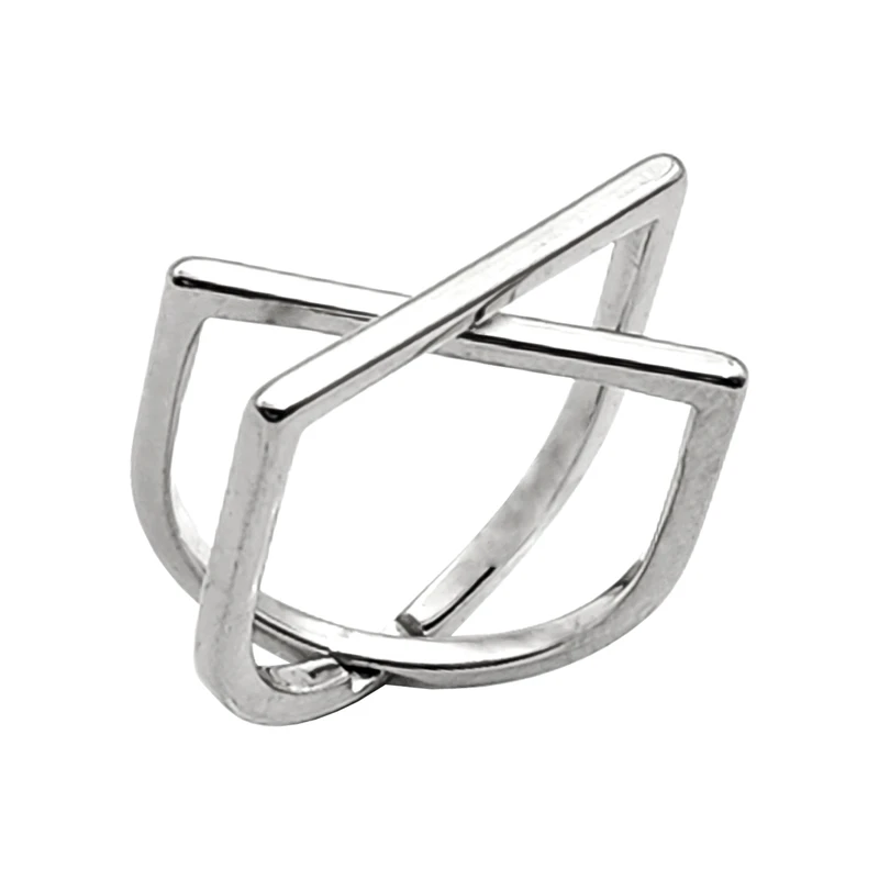 عکس شماره 2 : انگشتر زنانه مدل ضربدر کد rng27sv