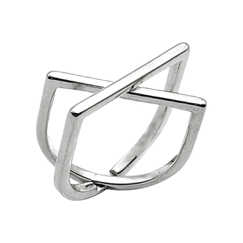 انگشتر زنانه مدل ضربدر کد RNG27SV انگشتر زنانه مدل ضربدر کد RNG27SV