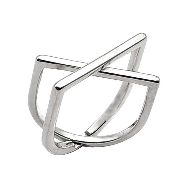 انگشتر زنانه مدل ضربدر کد RNG27SV انگشتر زنانه مدل ضربدر کد RNG27SV