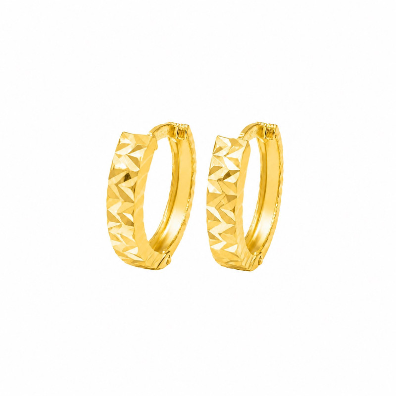 گوشواره کلیپسی طلا 18 عیار زنانه مان گالری مدل تراش کد EA01-0035100
