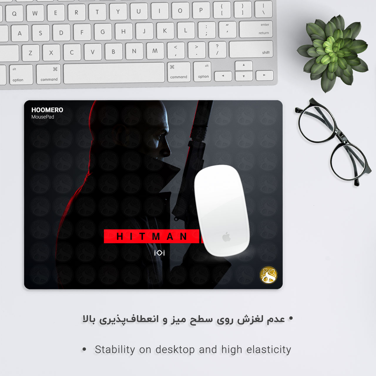 ماوس پد هومرو مدل A6734 طرح بازی هیتمن