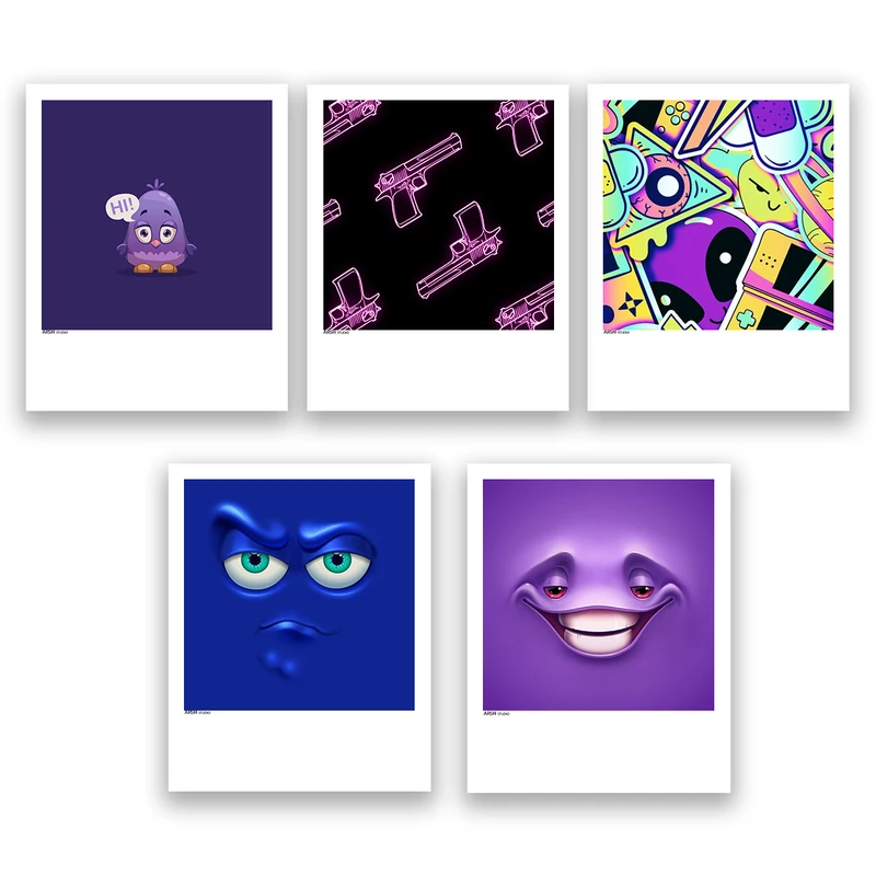 آویز تزیینی عرش مدل فانتزی کد Asa083 مجموعه پنج عددی