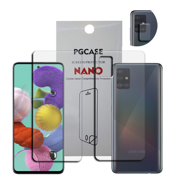 محافظ صفحه نمایش مدل Star Max مناسب برای گوشی موبایل سامسونگ Galaxy A51 به همراه محافظ لنز دوربین و محافظ پشت گوشی