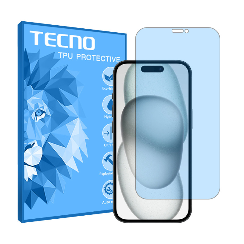 محافظ صفحه نمایش آنتی بلو تکنو مدل HyBLU مناسب برای گوشی موبایل اپل iPhone 15 Plus 