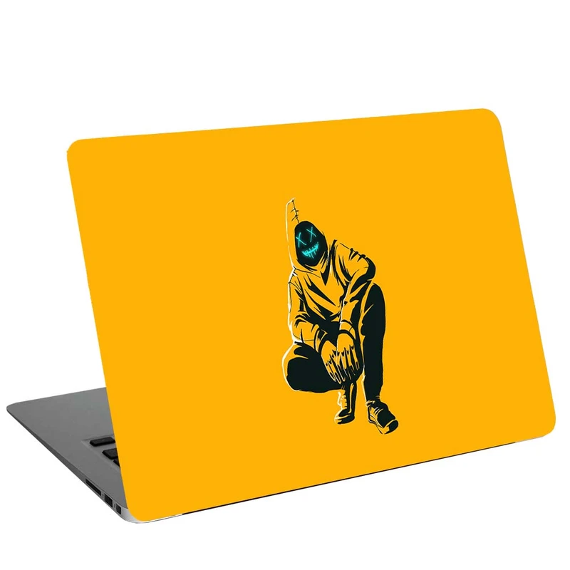 استیکر لپ تاپ طرح anonmyus boy yellow minimal کد G-1222 مناسب برای لپ تاپ 15.6 اینچ 