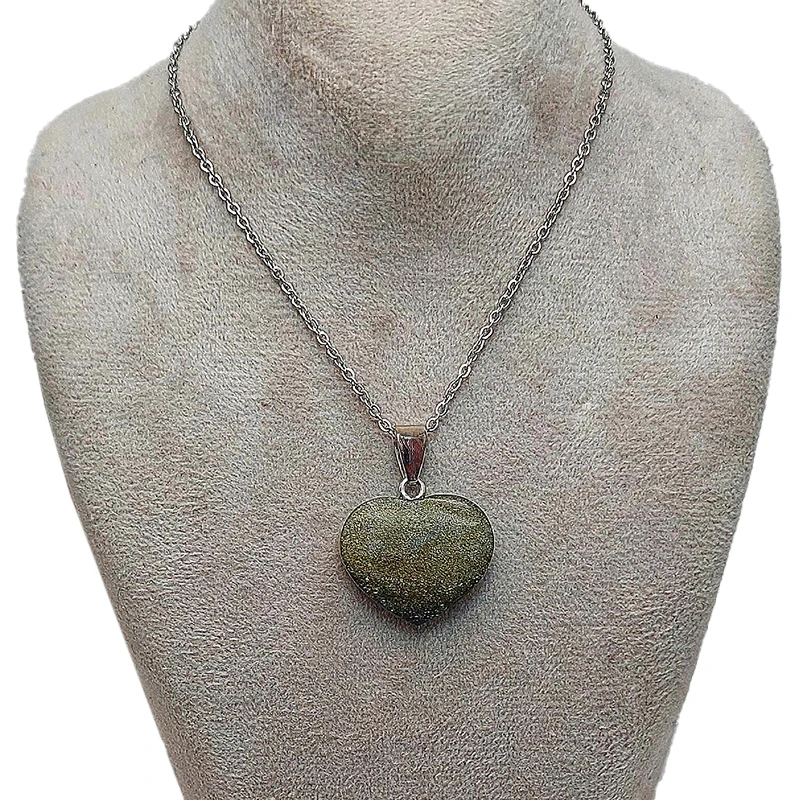 گردنبند دخترانه مدل آبسیدین طرح قلب کد 12-33