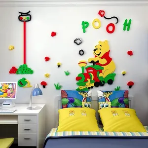 استیکر دیواری کودک طرح پو خرس دوچرخه سوار  مدل 743C