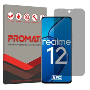 Promate Resistant model privacy screen protector suitable for Realme 12 4G Mobile phone 