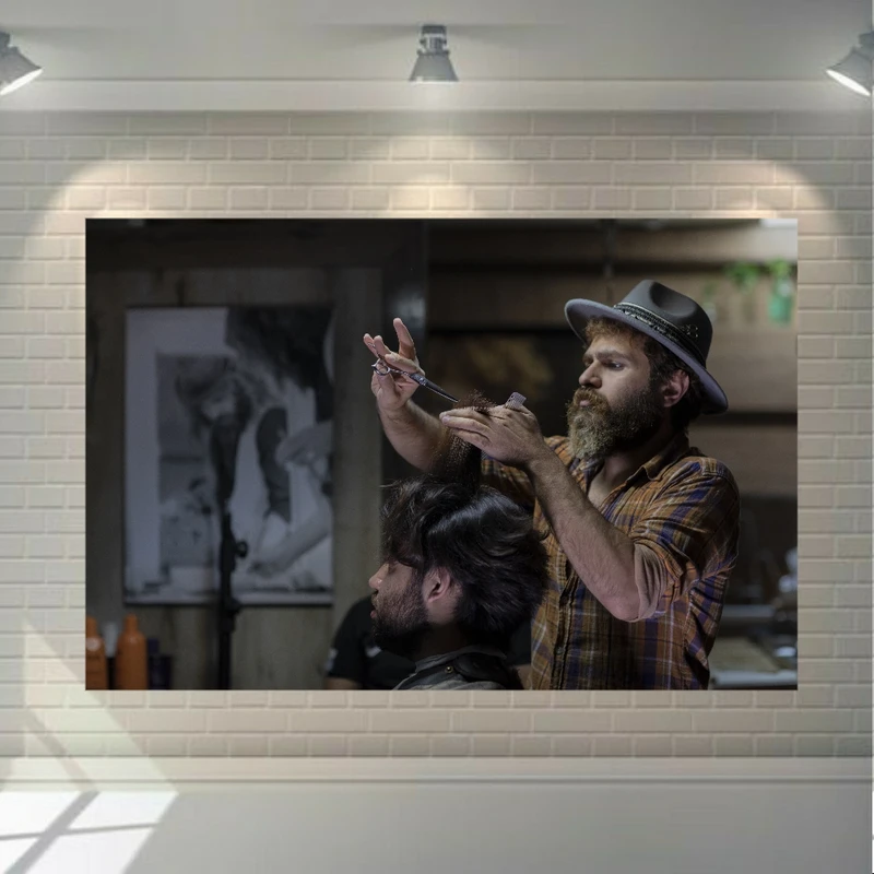 تابلو بوم طرح آرایشگاه مردانه مدل حرفه ایی کد GR269