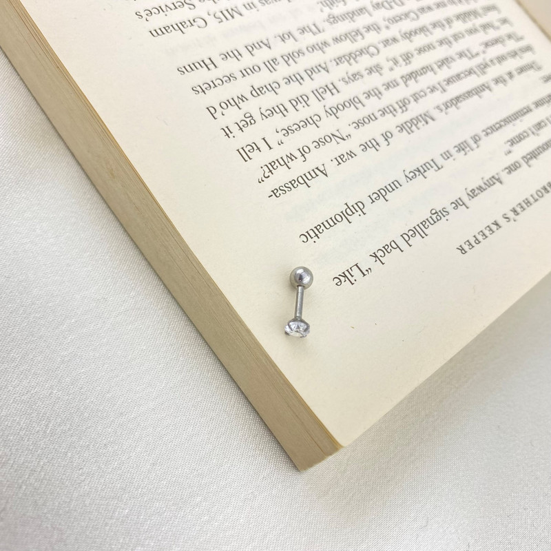 پیرسینگ گوش زنانه مدل تک نگین کد P4480