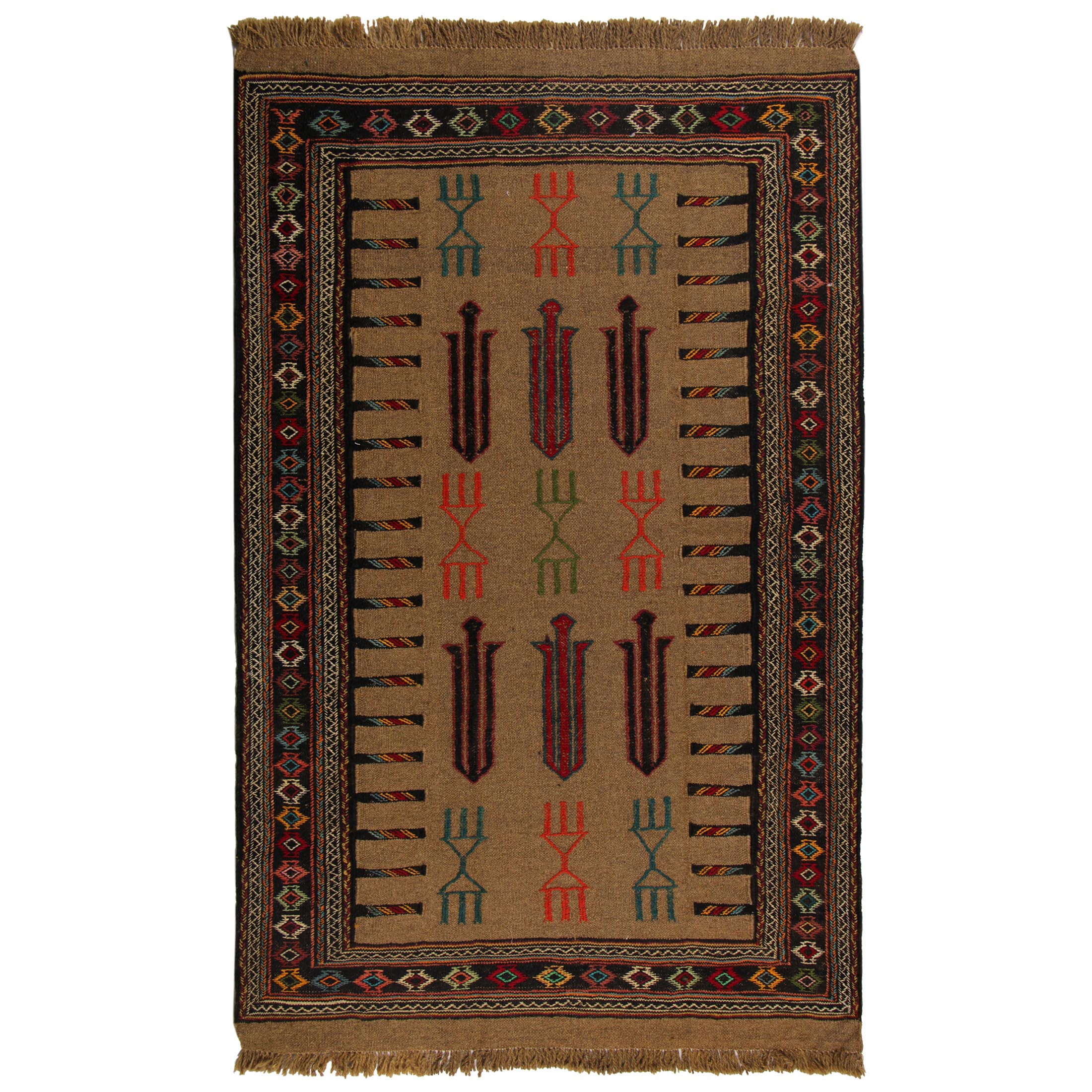 گلیم دستبافت دو متری کد 990784