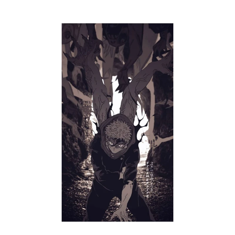 استیکر لپ تاپ و موبایل مدل انیمه طرح جوجوتسو کایسن ایتادوری یوجی jujutsu kaisen yuji itadori کد 528