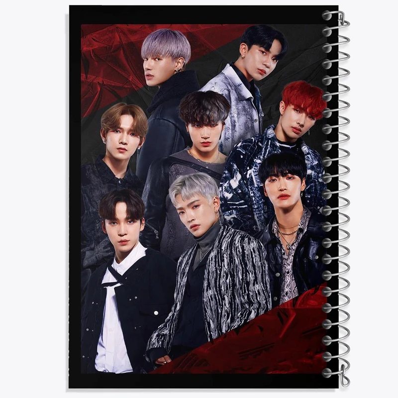 دفتر ژورنال نویسی 50 برگ خندالو مدل نقطه ای طرح گروه ایتیز ATEEZ کد 12306