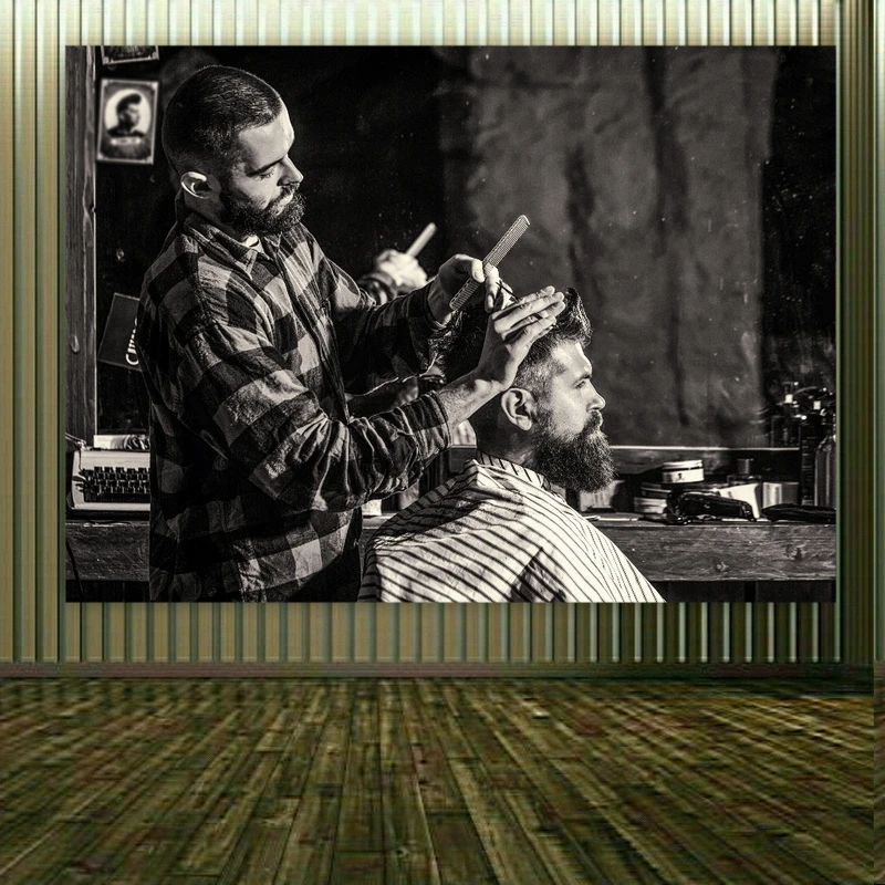  پوستر دیواری طرح آرایشگاه مردانه کد BK1955