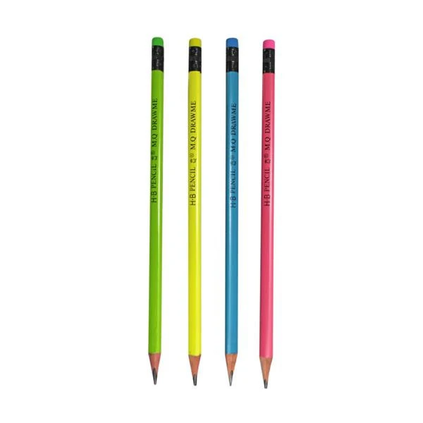 مداد مشکی ام کیو مدل مثلی پاکن دار بسته سه عددی