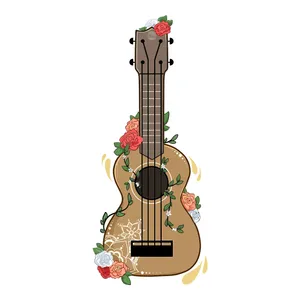 برچسب لپ تاپ پویا مارکت طرح گیتار کد 486