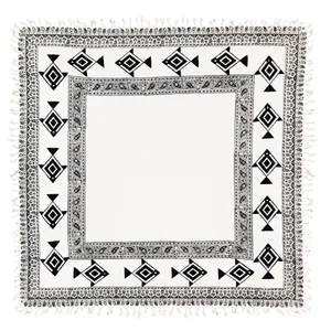 رومیزی قلمکار مدل سیاه قلم طرح ماهی