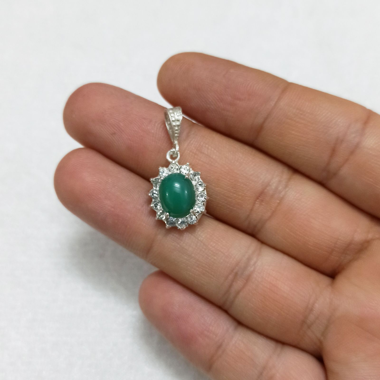 آویز گردنبند نقره زنانه سلین کالا مدل عقیق ce-setaqigr8 - - 2