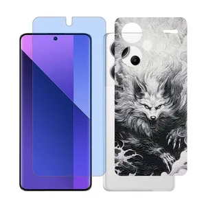 Glass Together model matte anti blue Screen Protector Suitable for Xiaomi Redmi Note 13 Pro Plus Mobile Phone with Back cover sticker