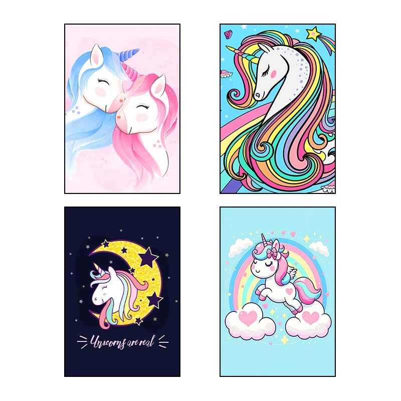 تابلو شاسي کارنيکا طرح یونیکورن کد 75036 مجموعه 4 عددی