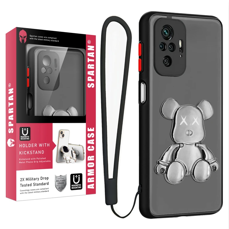 کاور اسپارتان مدل MBC Teddy مناسب برای گوشی موبایل شیائومی Redmi Note 10 Pro / Note 10 Pro Max به همراه بند نگهدارنده
